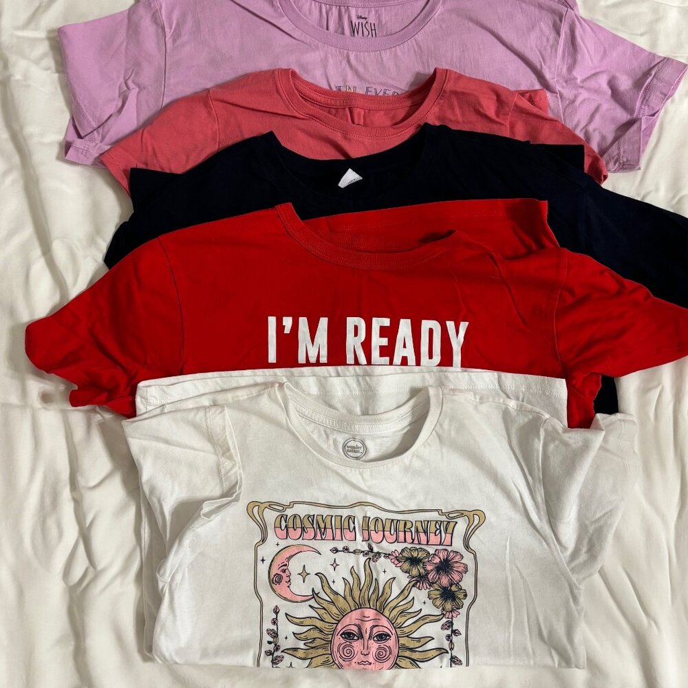 5 Assorted Girls T-Shirts See Description for sizing info
